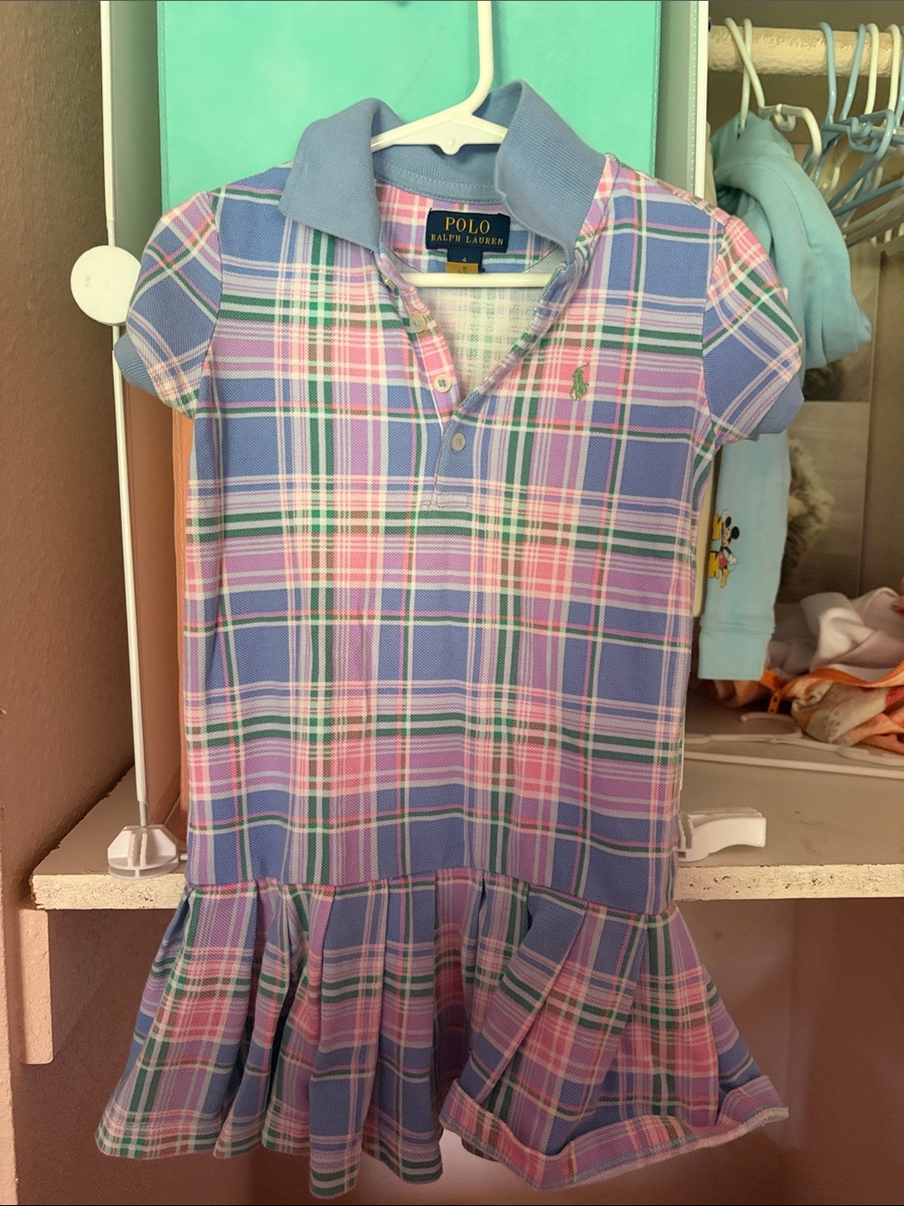 Polo Ralph Lauren Pastel Plaid Polo Dress - Pink & Lavender